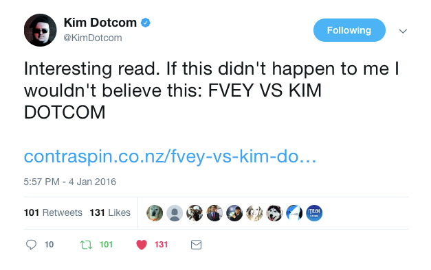 Kim Dotcom tweet