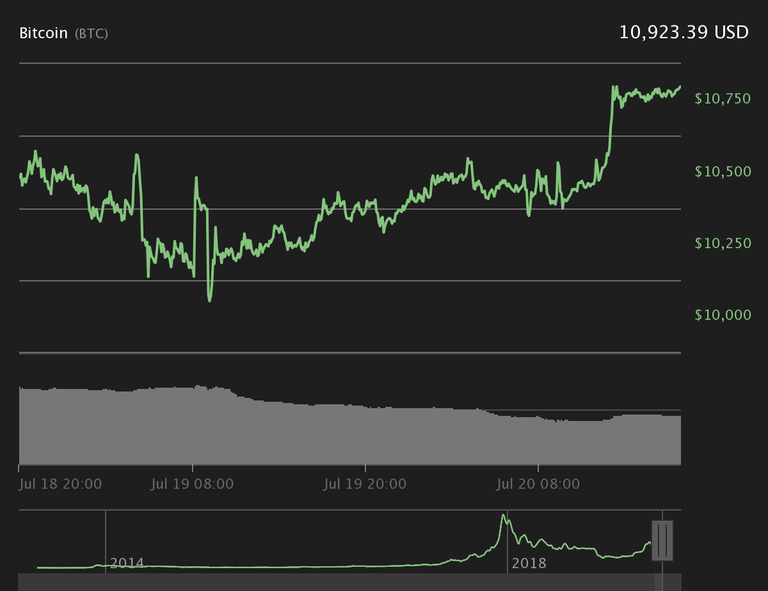 Bitcoin 24-hour price chart. Source: Coin360