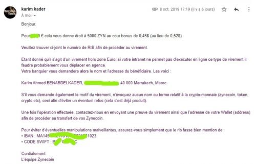 escroqueries zynecoin