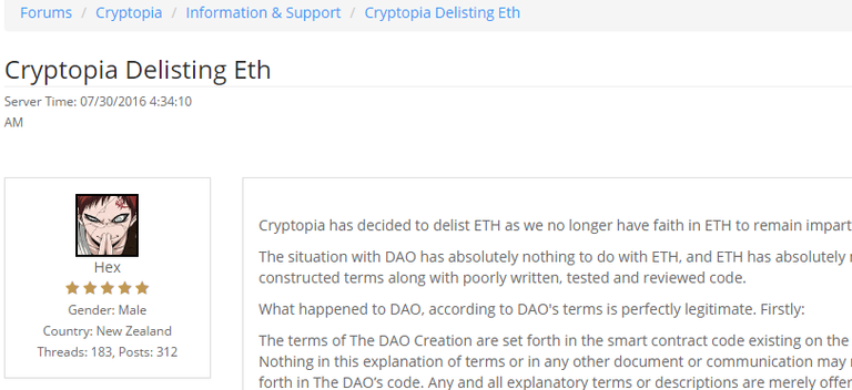 delisting ETH 7 29