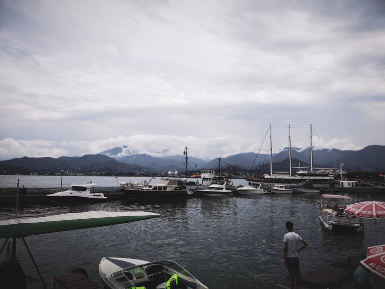 Mountain view from Batumi CIty docks, Georgia