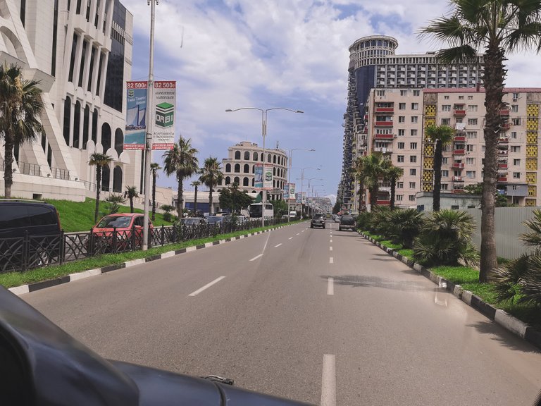 A typical street in Batumi, Georgia