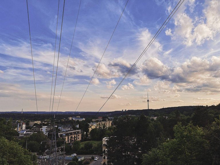 Vilnius TV Tower from Šeškinė hill