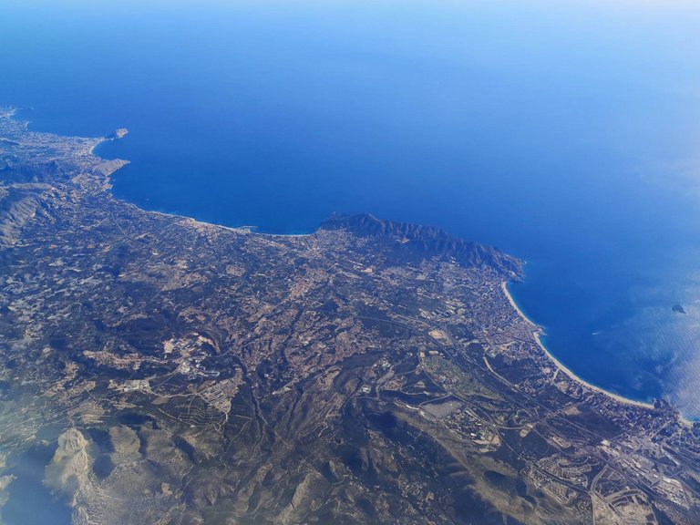   Parc Natural de la Serra Gelada from airplane. Photo by Alis Monte [CC BY-SA 4.0], via Connecting the Dots