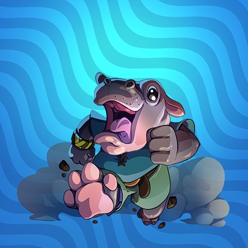 SPLINTERLANDS - STAMPEDING CALF A WATER MONSTER WITH CHARGE, WEAKEN AND DEFLECT 