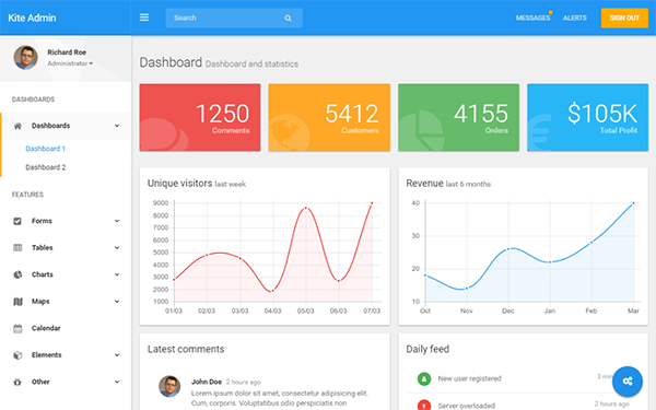 Kite - Responsive Admin Template