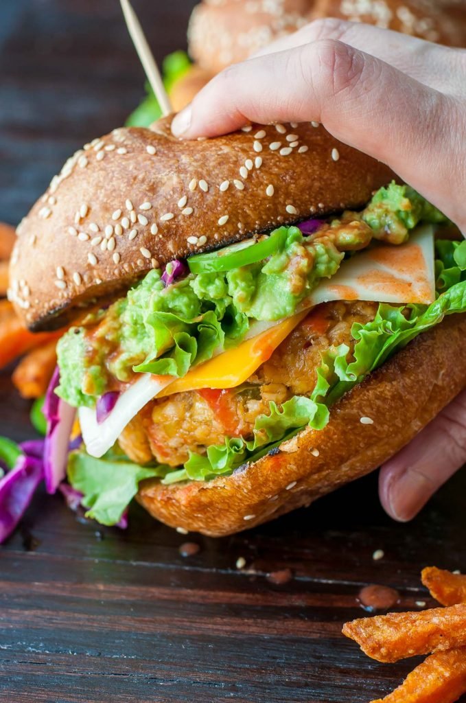 Buffalo Chickpea Veggie Burger - 21 Veggie Burger Recipes