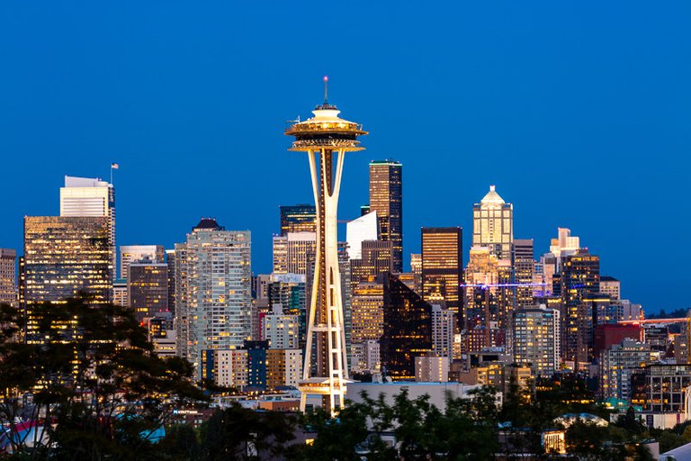 seattle space needle amazing night photography picture