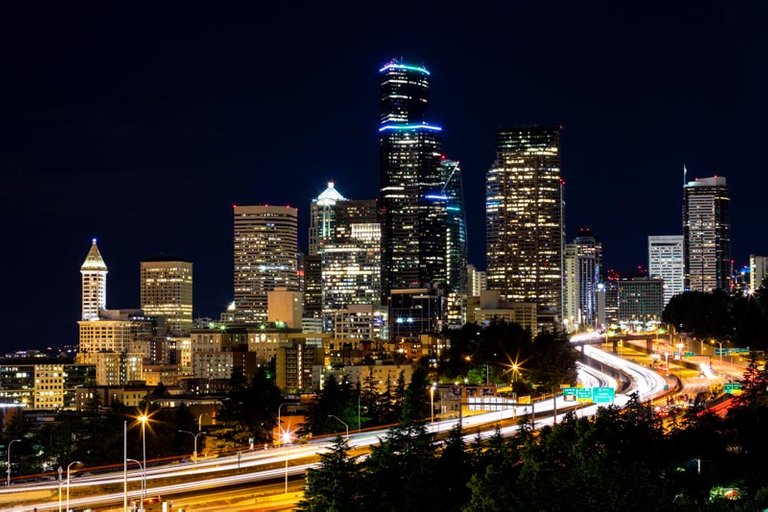 amazing seattle night photo long exposure