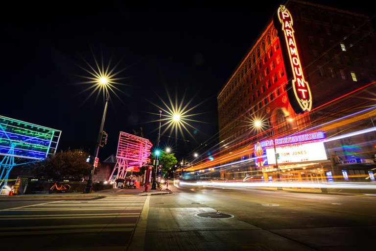 paramount theater seattle amazing night photo