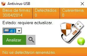 Pantalla principal, Detecton Anti-Malware