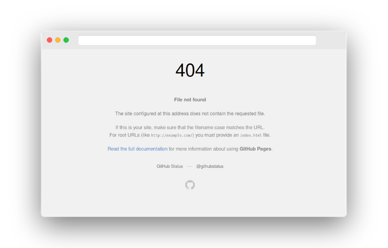 GitHub Pages 404 Page