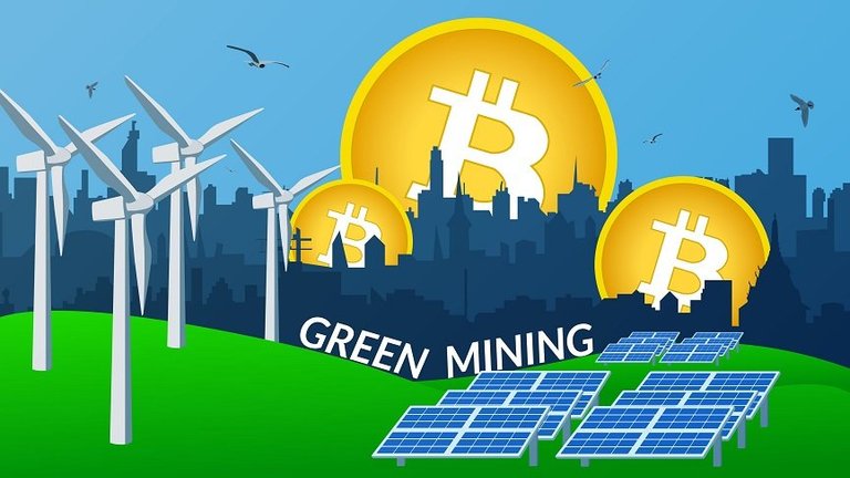 Clean energy cryptocurrency mining. Source: https://digitalinfranetwork.com/driving-growth-in-renewable-energy-production-with-bitcoin-mining/