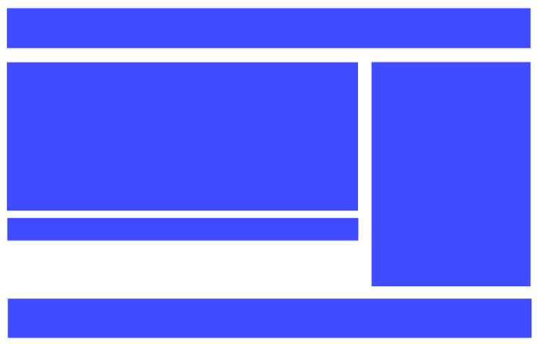 display of the structure of sidebar and content