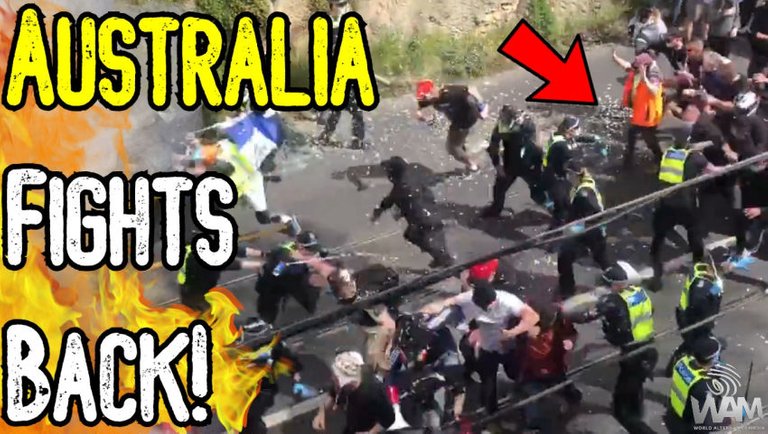Australia FIGHTS BACK! - AMAZING Video As Protesters BREAK Police Line! - Global UPRISING CONTINUES!