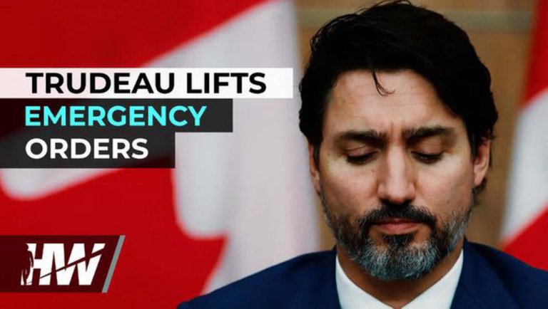 TRUDEAU LIFTS EMERGENCY ORDERS