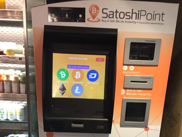 Many ATM's like this Satoshi Point let you Buy and Sell Bitcoin, Ethereum, Bitcoin Cash, Dash and Litecoin
