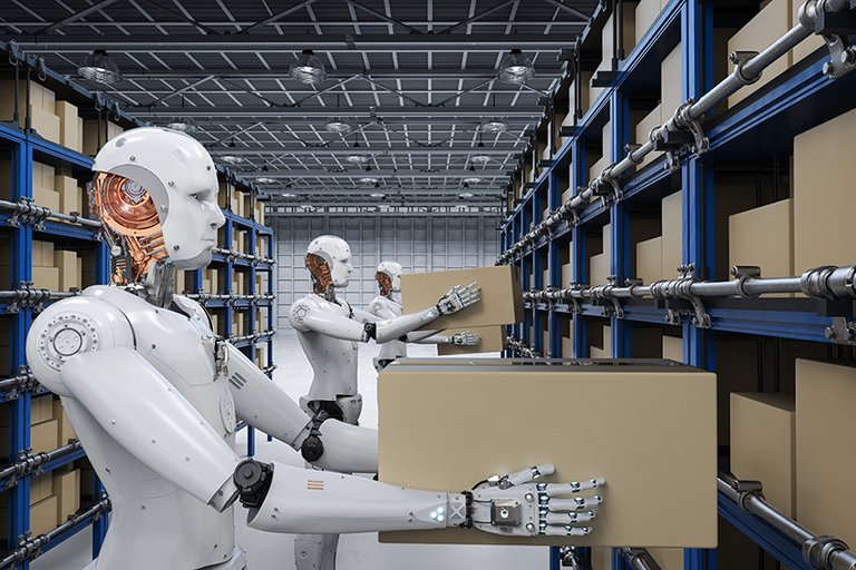 robot replacing human