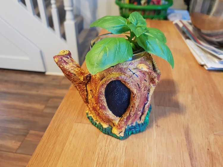 finished paper mache pot