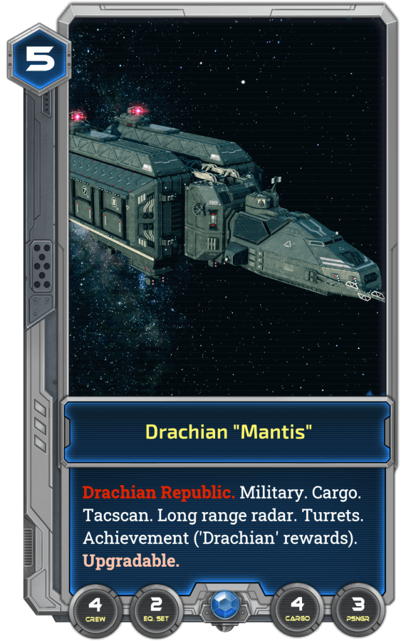 The Drachian Mantis has all the Tacscan and Farscan required, but also cargo and turrets. What it lacks are missiles, which is something space superiority vessels have.