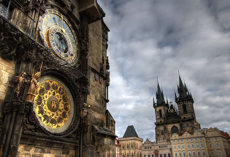 Prague townhall clock