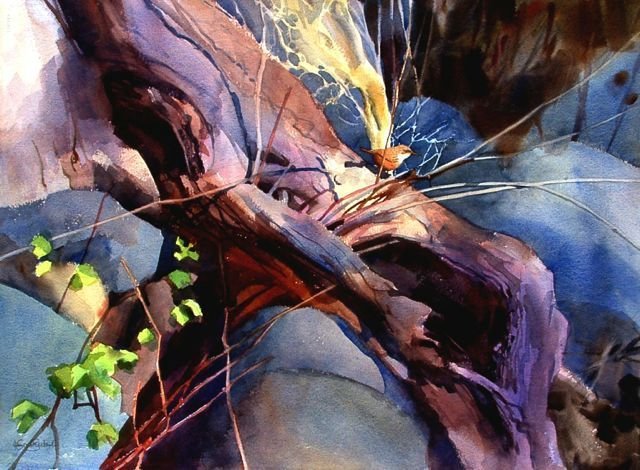 Wren In Oak Creek Canyon (giclee) by Lee Gordon Seebach Giclee Edition of 250 ~ 20.5" x 27.5"