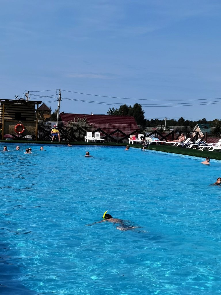 We are swimming...