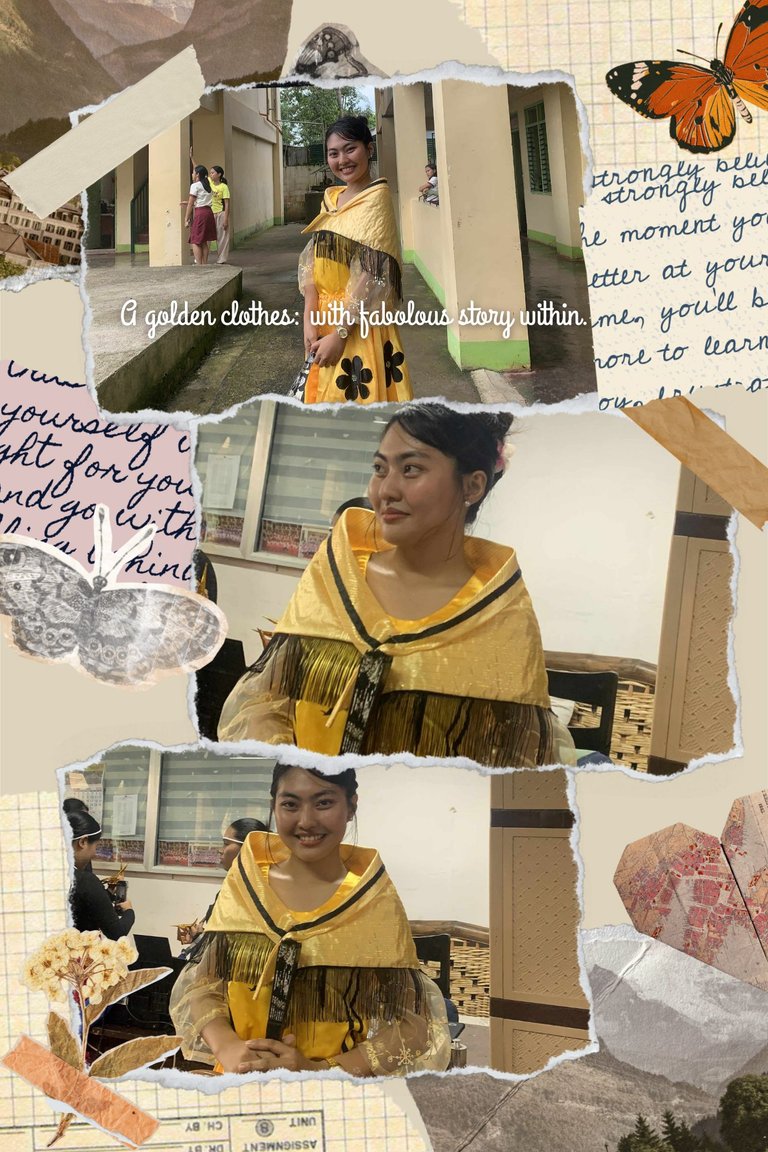 Story Unfolds: Expensive Golden Clothes with Cheap Background?