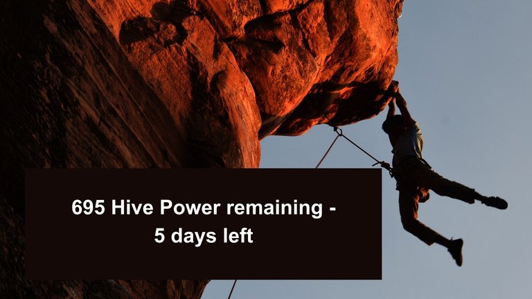 695 hive power remaining – 5 days left