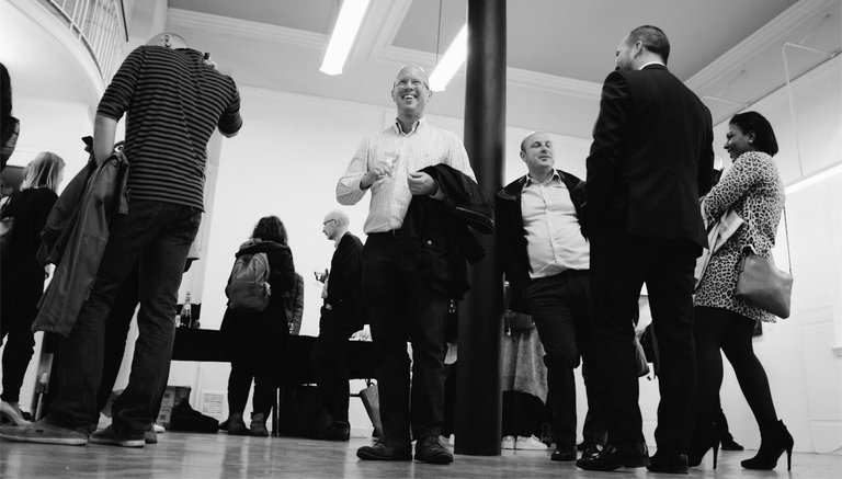 A scene from my friend's joint exhibition with another artist last year.