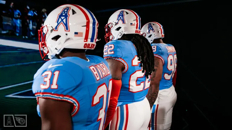 Titans unveil special Houston Oilers throwback uniforms to be worn