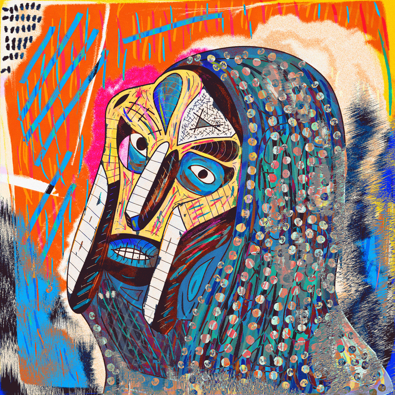 portrait of MF DOOM, 1/1, in wgmeets.eth collection