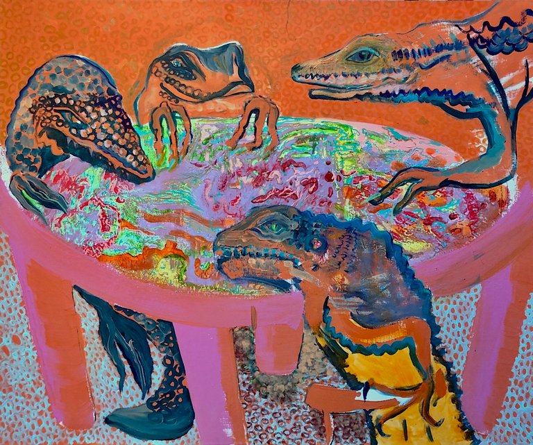 Agata Gromada, Debata, 2024, olej na płótnie lnianym, 100x120cm.jpg.jpg
