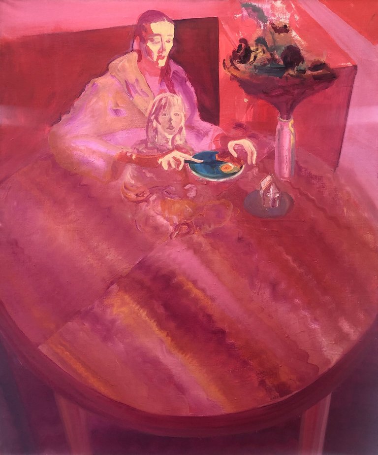 Agata Gromada, Wychowanie wewnętrznego dziecka, 2024, olej na płótnie lnianym, 100x120.jpg