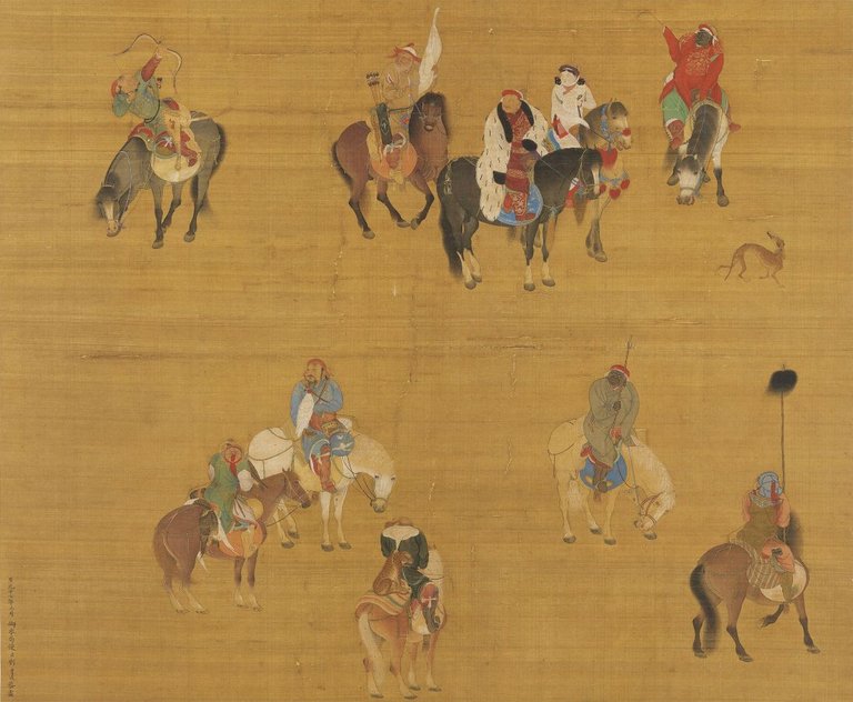 kublai Khan hunting Liu-Kuan-Tao-Jagd 1280.JPG