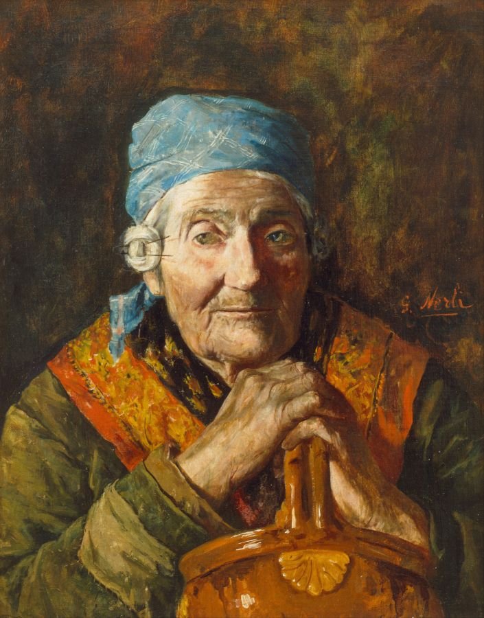Portrait of an Old woman Girolamo Nerli 1860 - 1926 public 1880.jpg