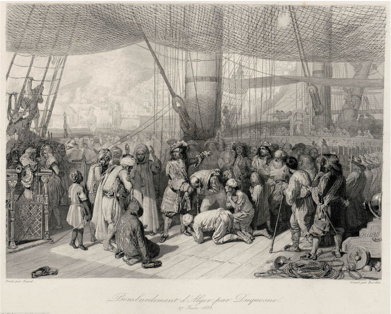 Duquesne liberates french prisons_1683 by Girardet 19th century public.png