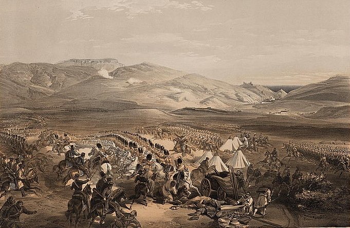 crimean war Charge_of_the_heavy_cavalry_brigade,_25th_Octr._1854 public.jpg