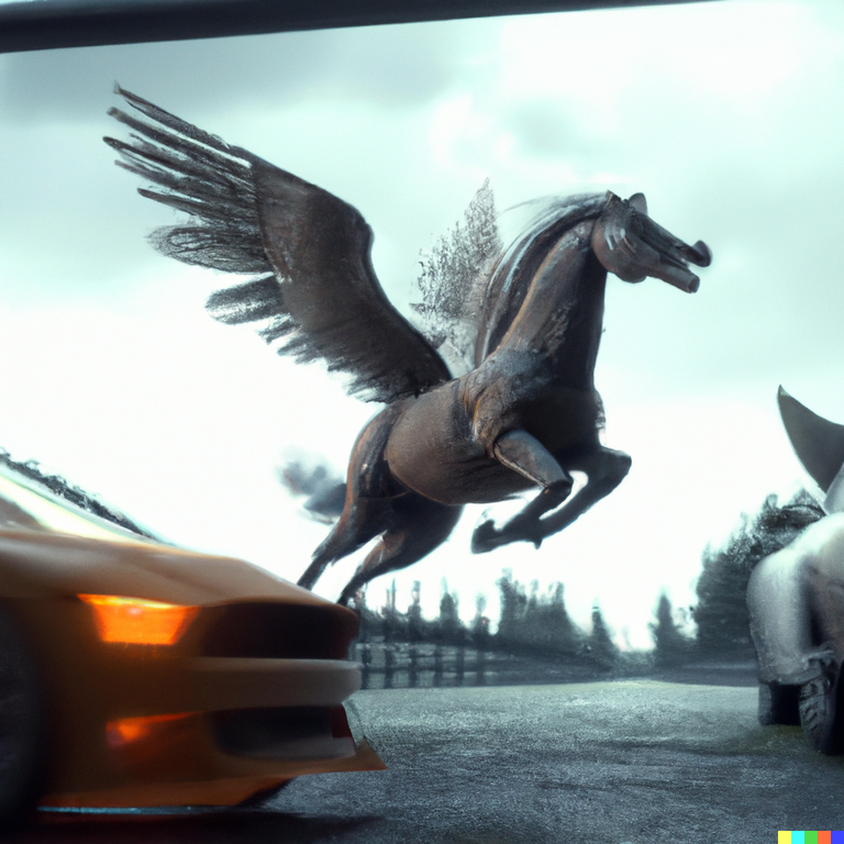 DALL·E 2023-02-12 19.55.11 - 3D render of a Pegasus Chases Racing Car, digital art.png