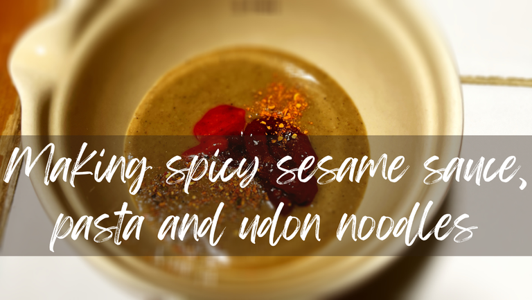 Making spicy sesame sauce, pasta and udon noodles2.png