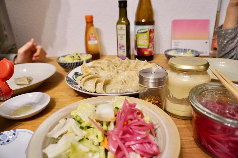 Gyoza dinner on the final day