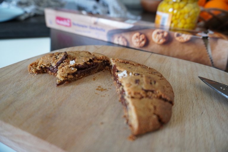 Melting chocolate chips inside