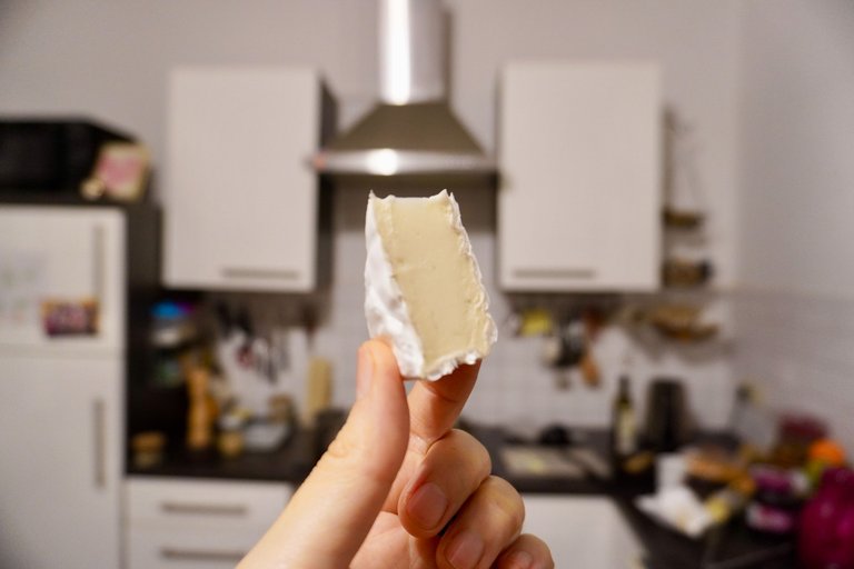 Vegan Camembert close-up