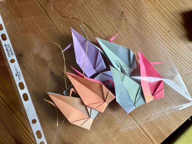 Origami crane string