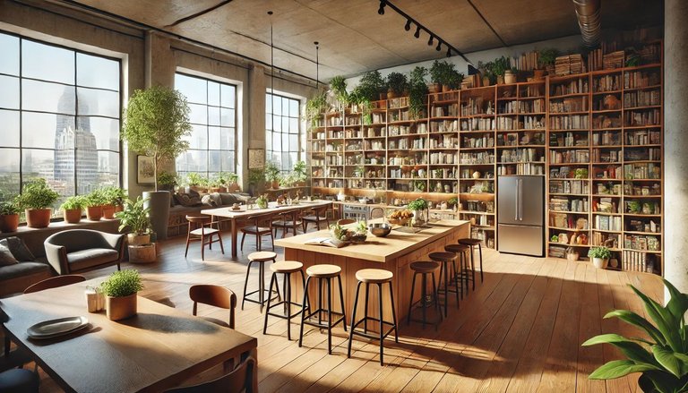 My dream office-kitchen-library