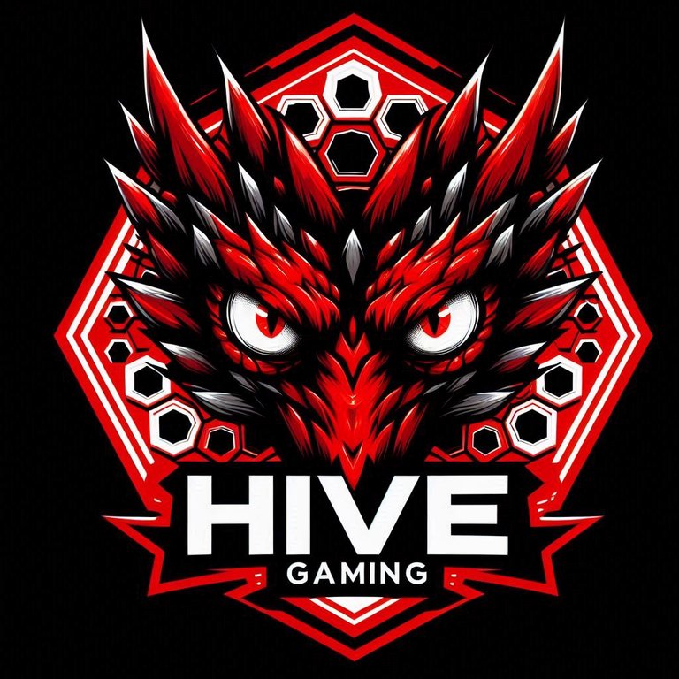 Hive-themed divider with the eyes of a red dragon and the words Hive Gaming at the bottom, sized approximately 1920x165 pixels.png