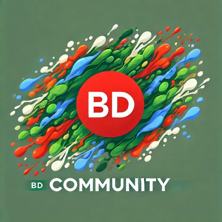 Bangladeshi flag themed wallpaper with the name BD Community written on it, wide and vertically small version.png