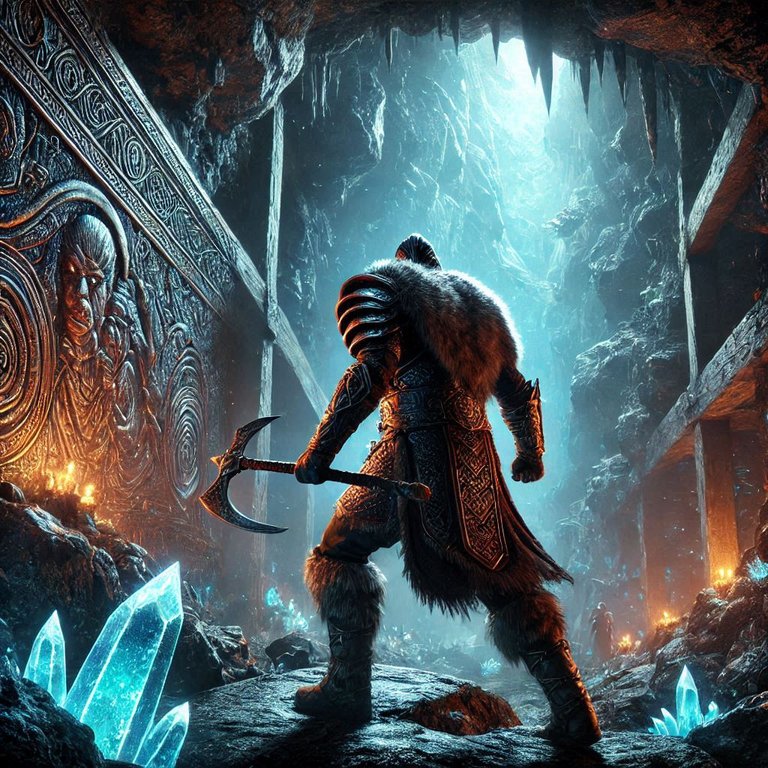 Kratos in a mine shaft in Svartalfheim.png