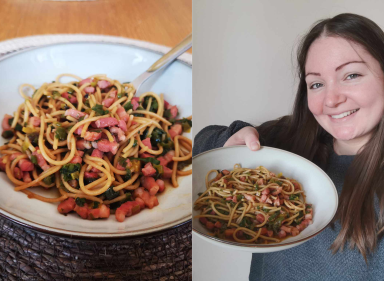 spaghettis, lardons et poireaux.png