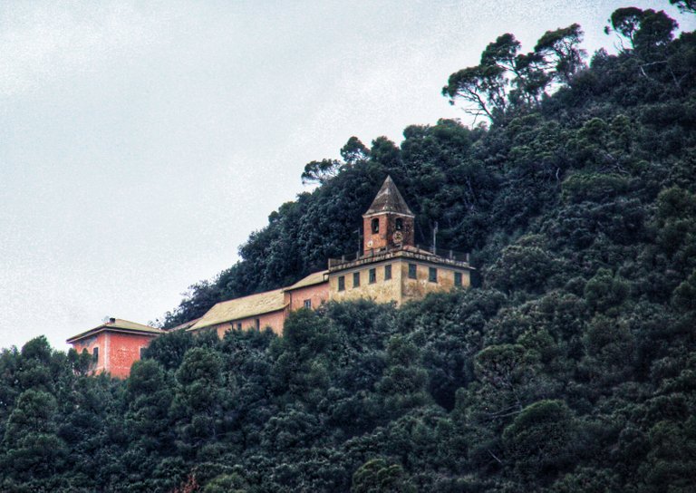 The Sanctuary of Nostra Signora delle Grazie seen from Chiavari